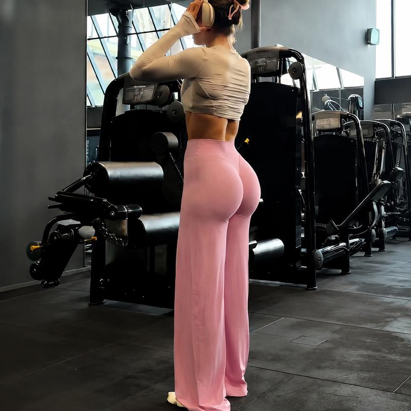 [COMPRE 2 E LEVE 4] Calça Pantalona de Cintura Alta — Elástica, Sem Transparência e Efeito Empina Bumbum + Fone Bluetooth de Brinde