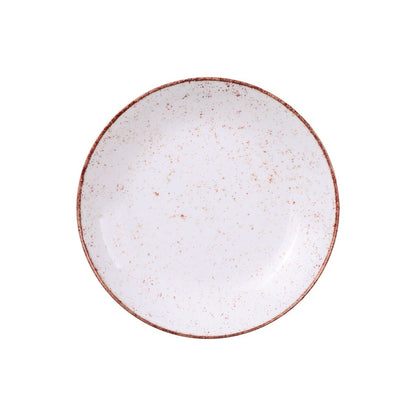 [18 PEÇAS] Aparelho de Jantar de Porcelana Rústica para 6 Pessoas + Conjunto de Bowls para Sopa de Brinde