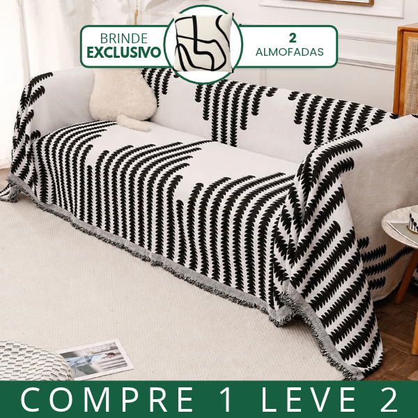 [COMPRE 1 E LEVE 2] Capa para Sofá Verona em Microfibra Premium — Estilo Moderno e Elegante + 2 Almofadas de Brinde