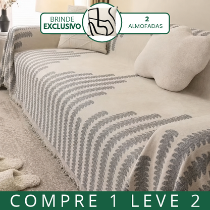 [COMPRE 1 E LEVE 2] Capa para Sofá Verona em Microfibra Premium — Estilo Moderno e Elegante + 2 Almofadas de Brinde