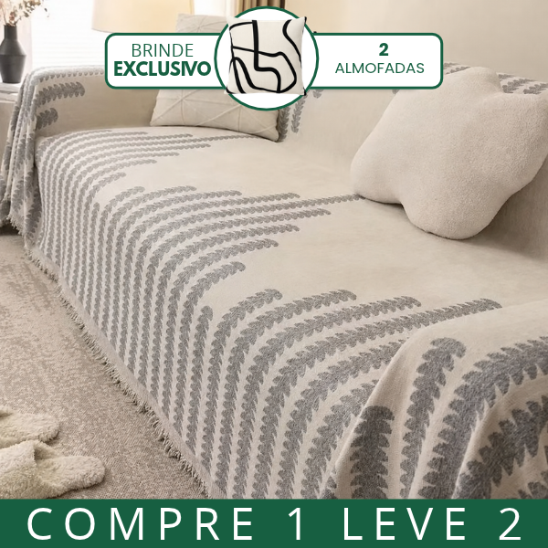 [COMPRE 1 E LEVE 2] Capa para Sofá Verona em Microfibra Premium — Estilo Moderno e Elegante + 2 Almofadas de Brinde