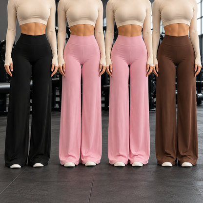[COMPRE 2 E LEVE 4] Calça Pantalona de Cintura Alta — Elástica, Sem Transparência e Efeito Empina Bumbum + Fone Bluetooth de Brinde