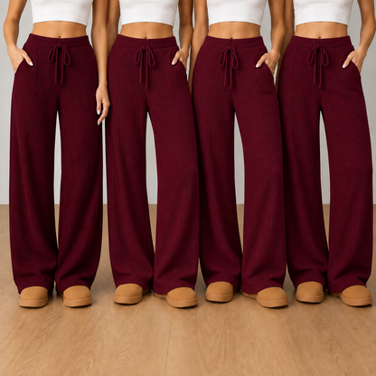 [COMPRE 2 E LEVE 4] Calça Feminina Cintura Alta em Tecido Canelado com Elastano + Necessaire Organizadora de Brinde