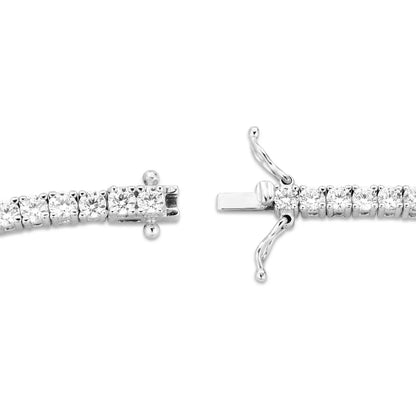 [COMPRE 1 E LEVE 2] Pulseira Riviera em Prata 925 com Moissanites 1,79ct + Jogo de anéis em Prata 925 de Brinde