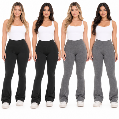[COMPRE 2 E LEVE 4] Calça Legging Flare de Cintura Alta com Zero Transparência + Garrafa Térmica de Brinde