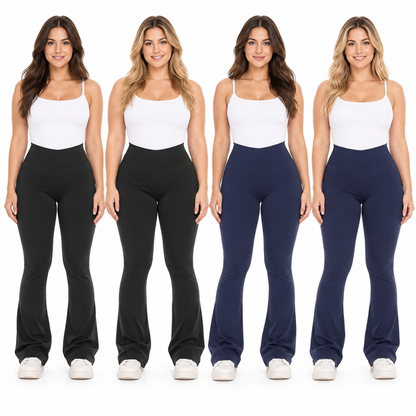 [COMPRE 2 E LEVE 4] Calça Legging Flare de Cintura Alta com Zero Transparência + Garrafa Térmica de Brinde