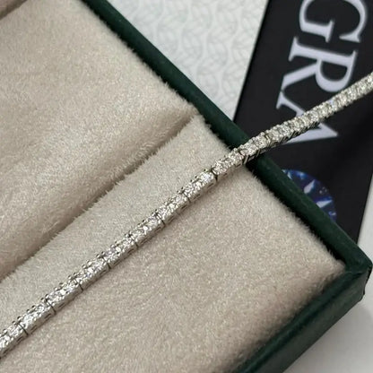 [COMPRE 1 E LEVE 2] Pulseira Riviera em Prata 925 com Moissanites 1,79ct + Jogo de anéis em Prata 925 de Brinde