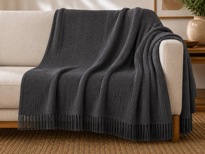 [Compre 1 e Leve 3] Manta Super King para Sofá de 100% Algodão — 300×180 cm + 2 Almofadas GRÁTIS