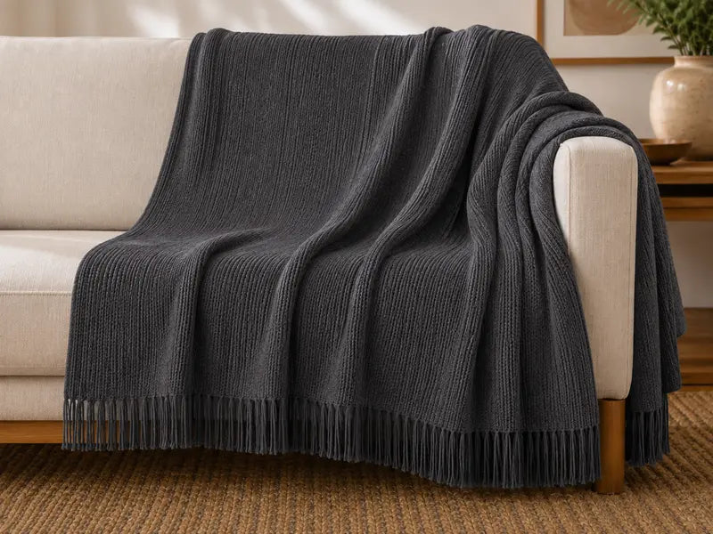 [Compre 1 e Leve 3] Manta Super King para Sofá de 100% Algodão — 300×180 cm + 2 Almofadas GRÁTIS